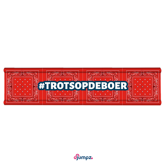 Hindernisdoek #Trotsopdeboer zakdoek