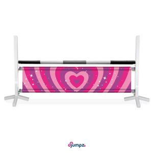 JumpBanner with a heart print for show jumping