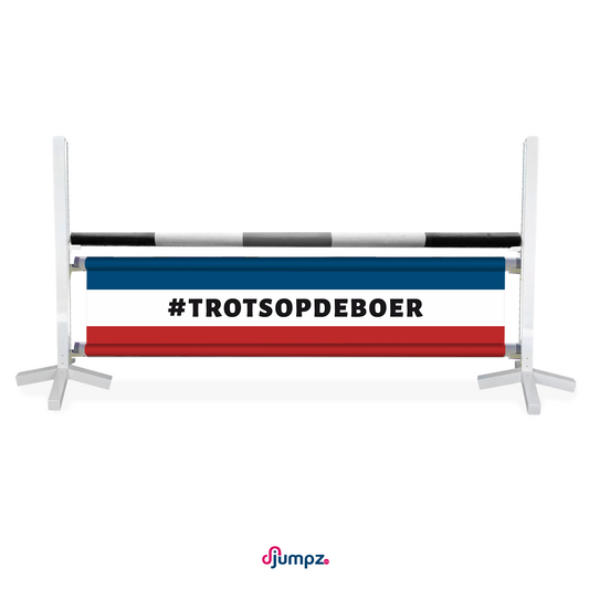 Hindernisdoek #Trotsopdeboer vlag