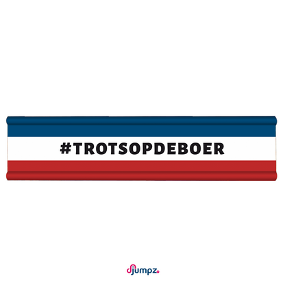 Hindernisdoek #Trotsopdeboer vlag