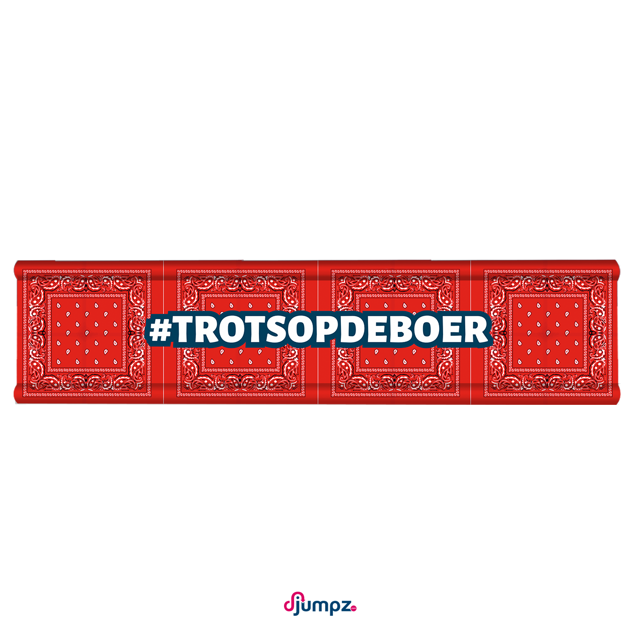 Hindernisdoek #Trotsopdeboer zakdoek
