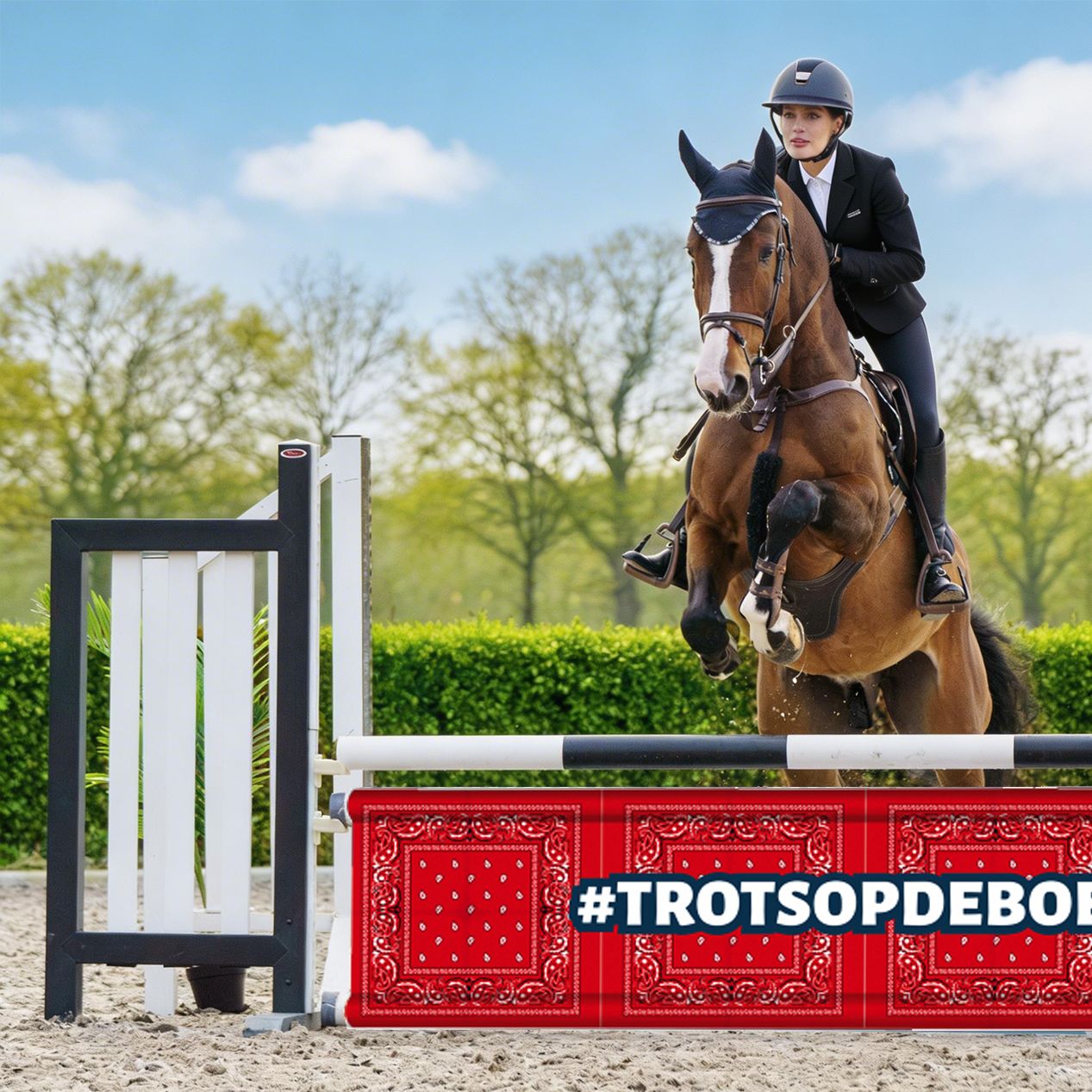 Hindernisdoek #Trotsopdeboer zakdoek