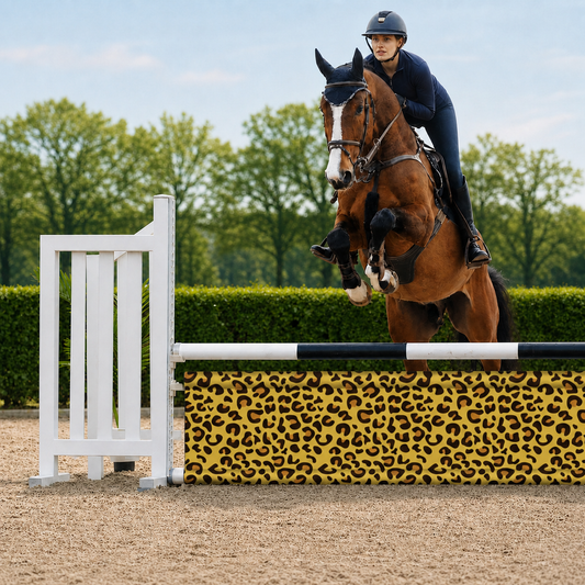 Hindernisdoek Luipaard in gebruik tijdens thuistraining